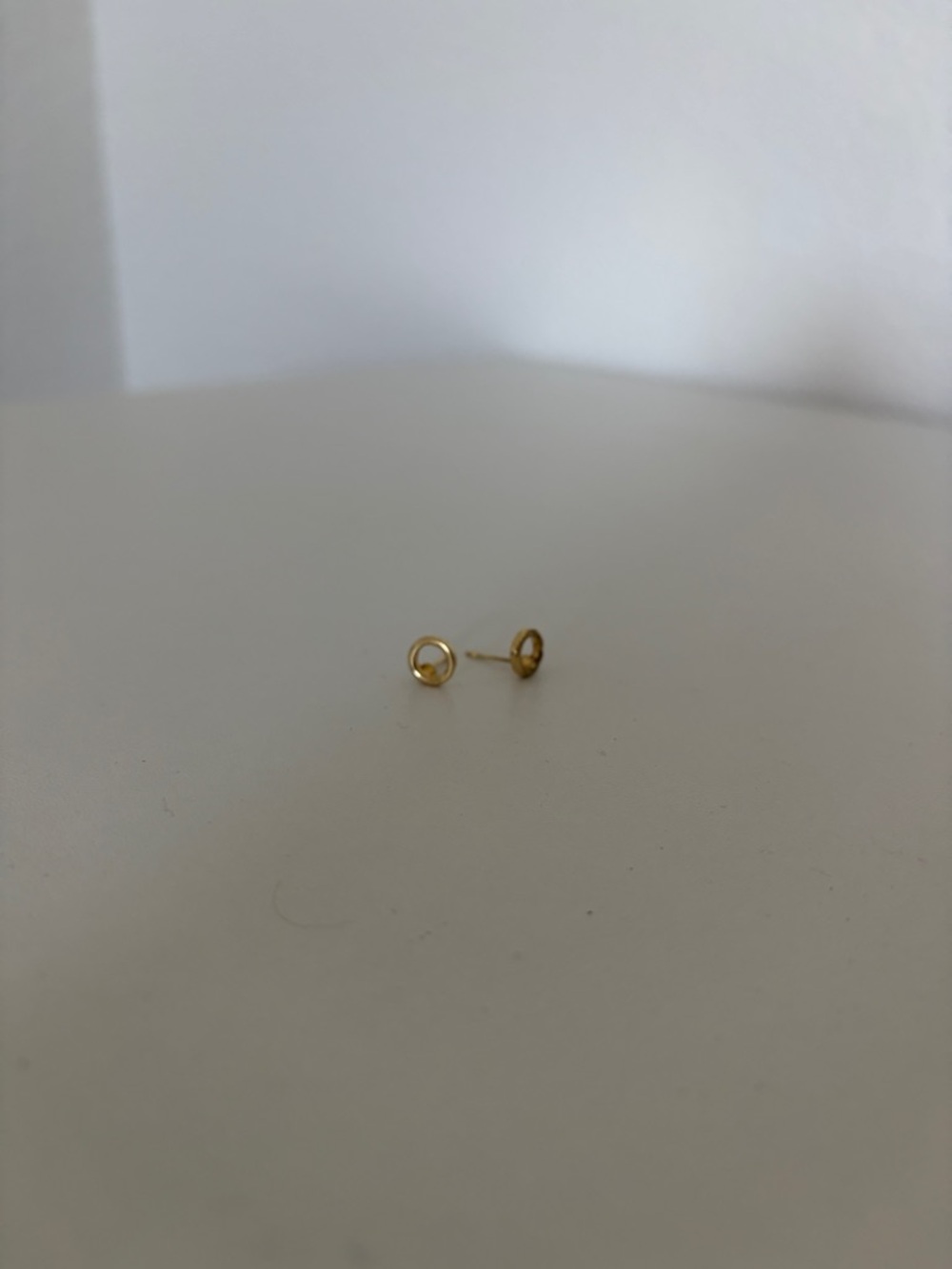 Delicate Gold Circle Stud Earrings - Minimal Women's Jewelry